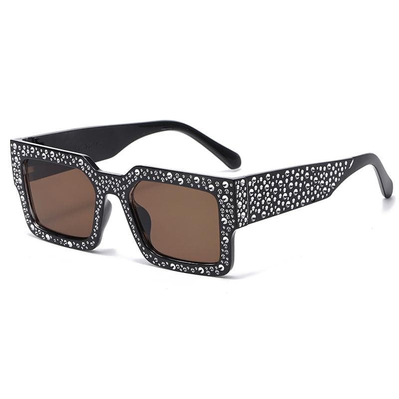 Luxury Square Sunglasses Women Men Fashion Diamond Glitter UV400 Shades Designer Brand Eyewear