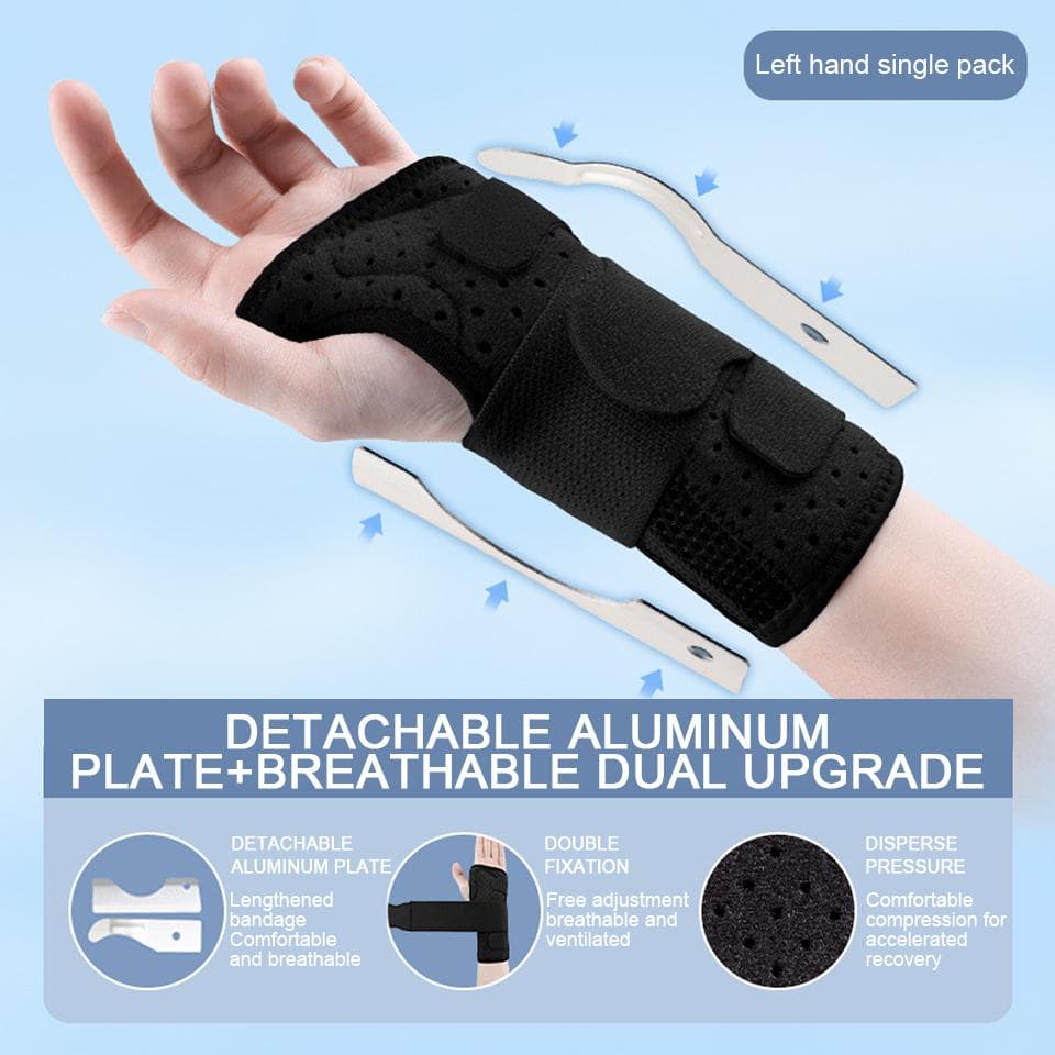 Breathable Wrist Support Professional Wrist Brace Wrist Protector Band Sports Fitness Wristband left black