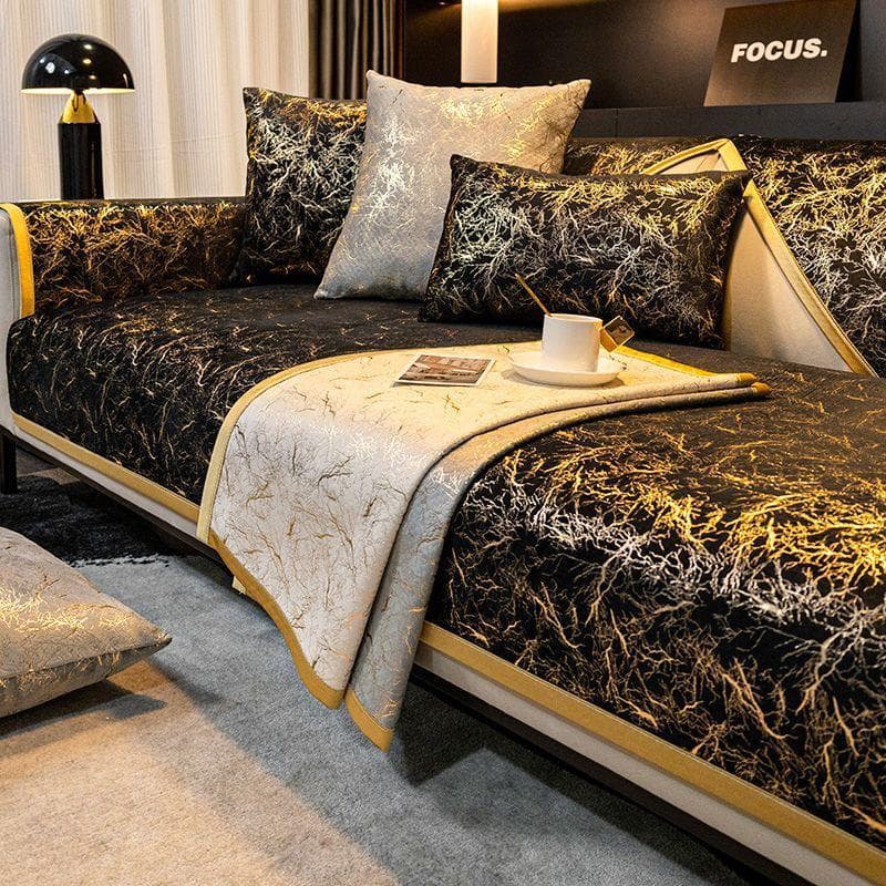 Luxury Bronzing Sofa Cover for Living Room All Inclusive Non-Slip Sofa Cushion Mat Couch Towel Sectional Couch Cover Home Decor 90x70cm 1pcs