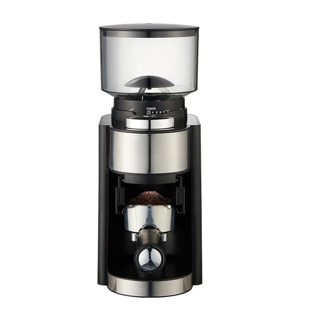 Electric Burr Coffee Grinder Adjustable Automatic Conical Burr Mill Coffee Bean Grinder with 25 EU black