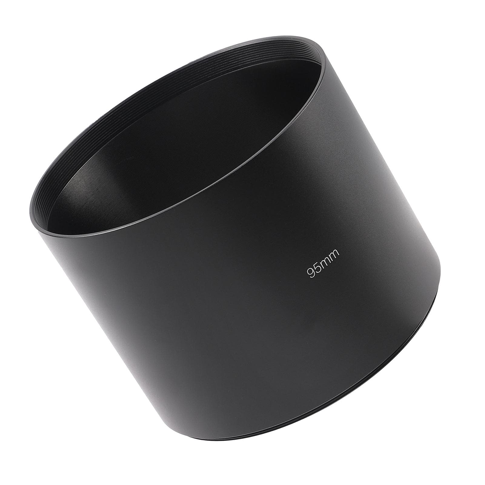 95mm Metal Lens Hood 78mm x 95mm Screw Aluminum Alloy for Camera Lens with 95mm Filter Thread black