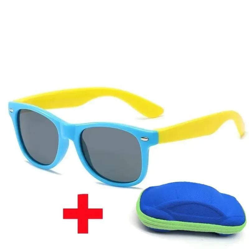 Round Polarized Children Sunglasses UV400 Silicone Elastic Safe Fashion Sunshade Glasses for Boys Girls Kids