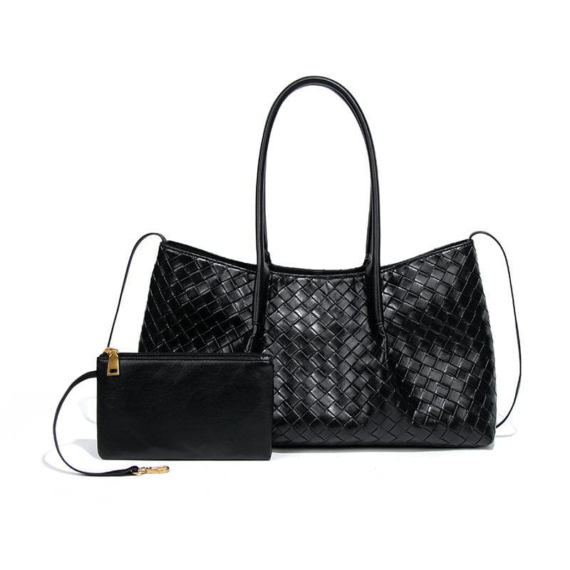 Trendy Large-capacity Woven Women's Bag, Fashionable and Casual Hand-held Mother and Child Bag, High-end Single-shoulder Underarm Tote Bag