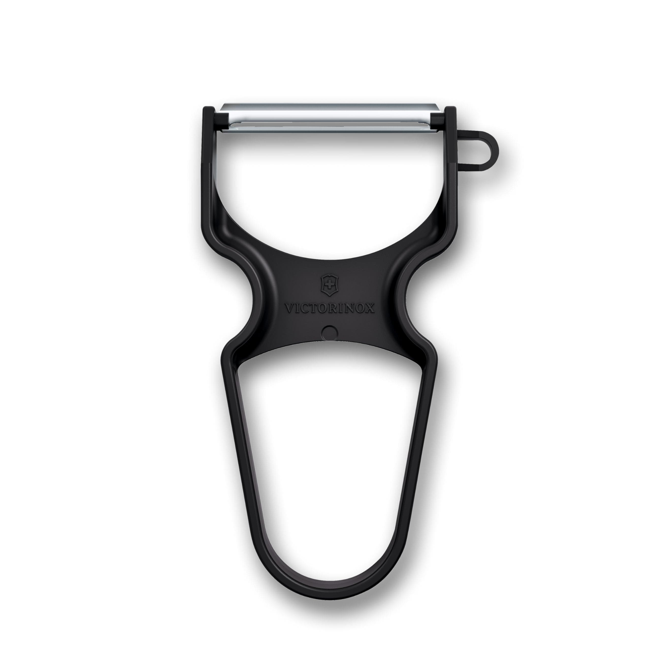 VICTORINOX RAPID Peeler with sprout can be used to peel soft fruits as well as hard remover, 10.9cm, straight, black, ingredients, 6.0930.3