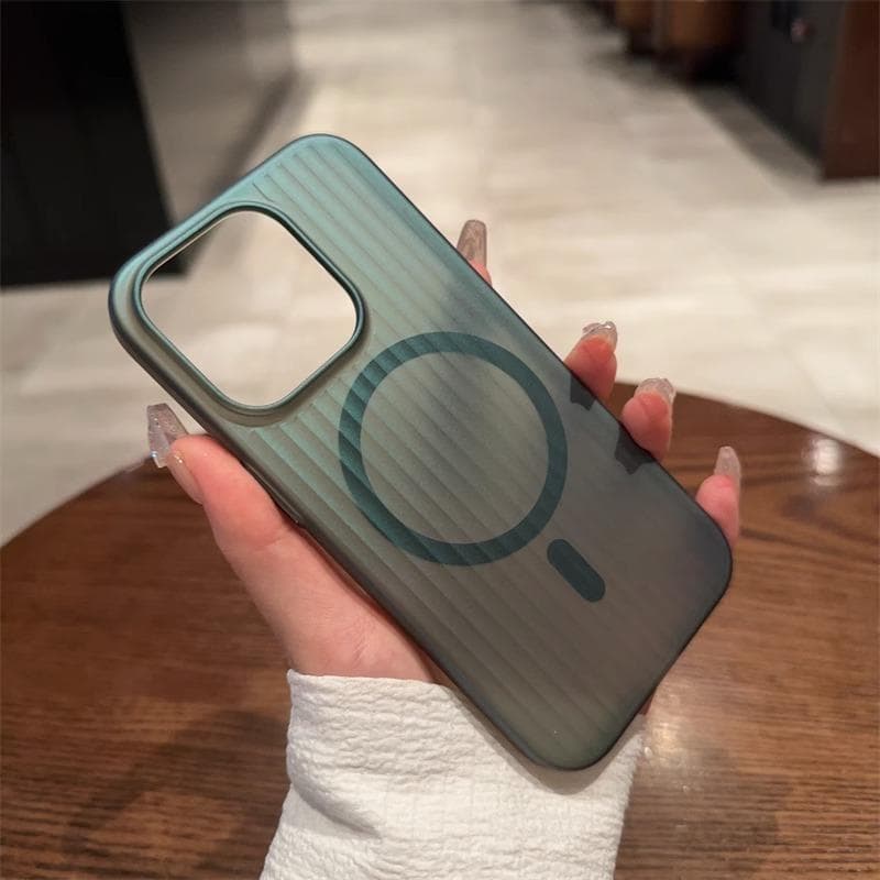 Applicable To Apple 16proMax Magnetic Phone Case Laser IPhone 15 Corrugated 14 Matte Anti-fall Protection Case iPhone13promax