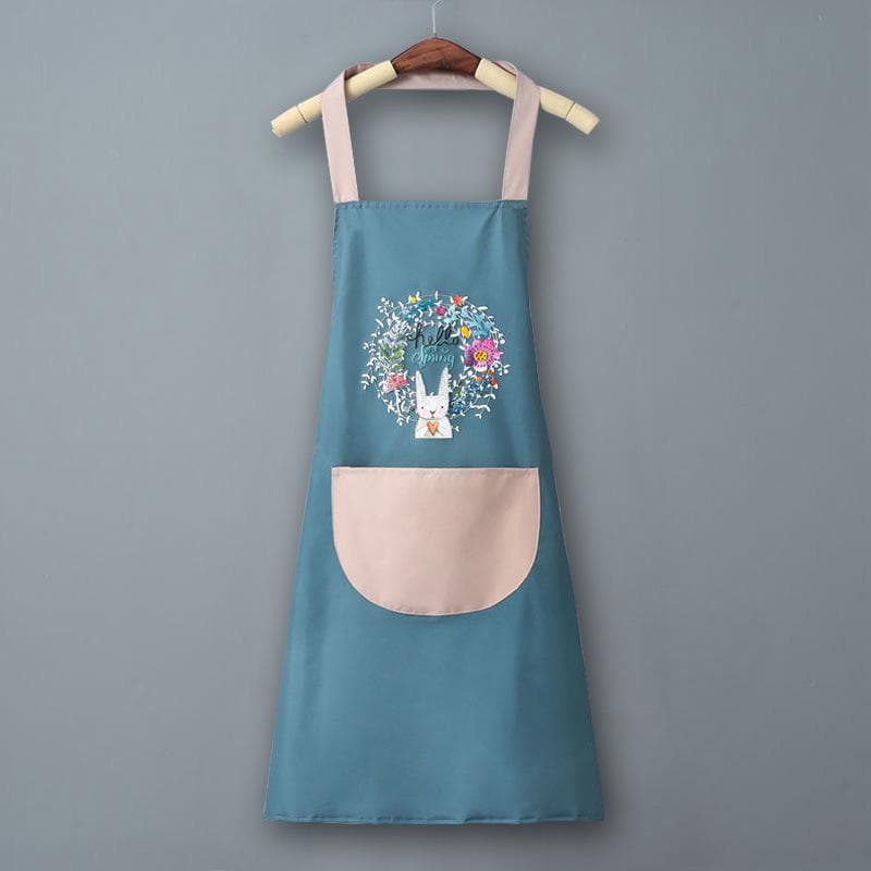 Waterproof & Oil-Proof Kitchen Apron - Trendy Unisex Design for Cooking and Household Tasks
