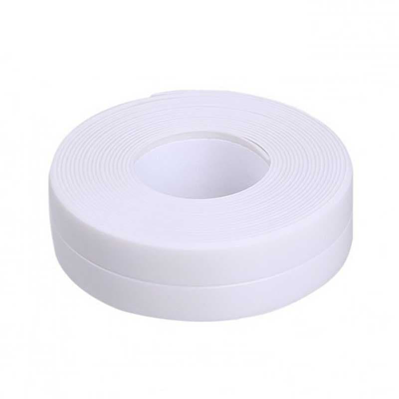 PVC Sealing Strip Tape Bathroom Bath Toilet Caulk Tape Self Adhesive Waterproof Mildew Proof Tapes For Kitchen Sink Wall Corner white