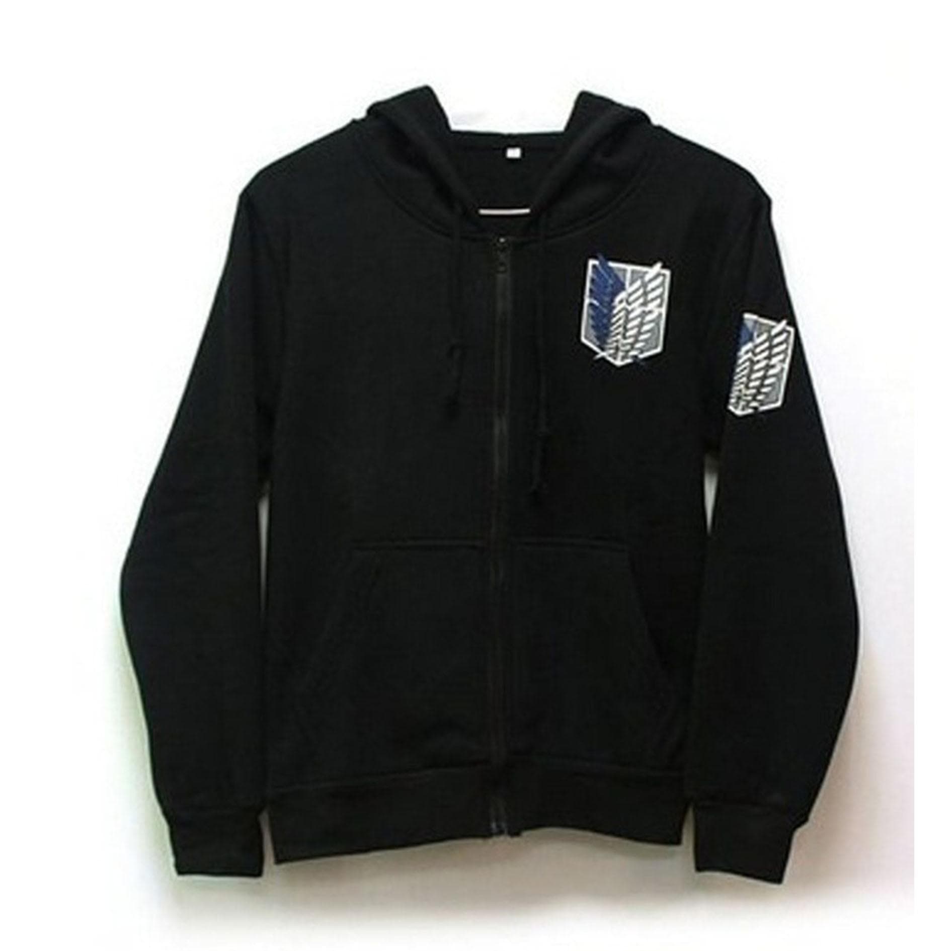 Anime Attack on Titan Unisex Cosplay Costume Hoodie Scouting Legion Hooded Jackets XXL black