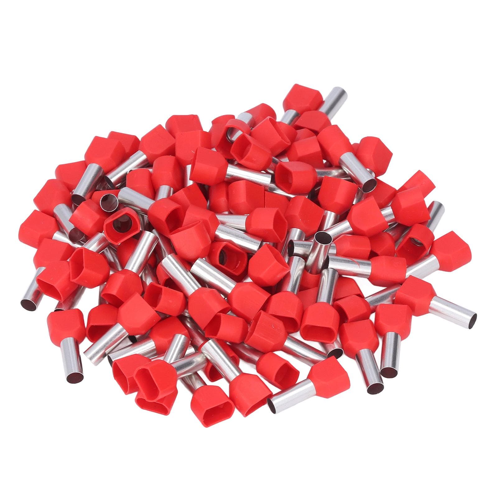 100Pcs Cord End Terminals 2 Insulated Ferrule Pin Copper Crimp Connector AWG 10 6.0mm2 TE6014