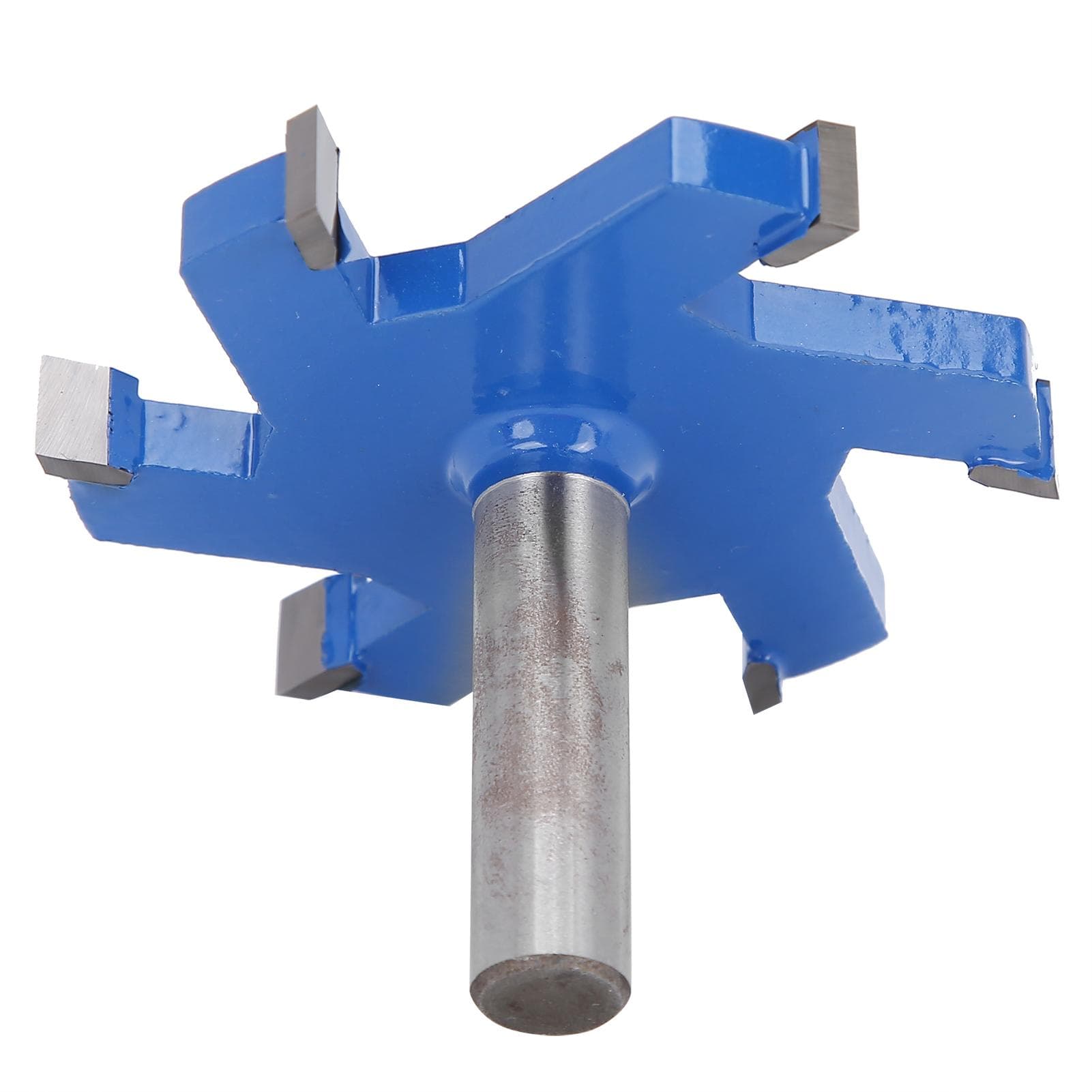 6 Edge T Type Slotting Cutter 12mm Straight Shank Grooving Router Bit Woodworking Tool