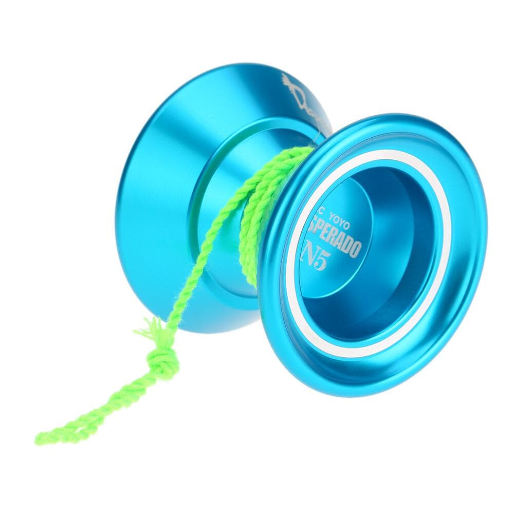 Professional Magic Yoyo N5 Desperado Aluminum Alloy Metal Yoyo 8 Ball KK Bearing with Spinning blue