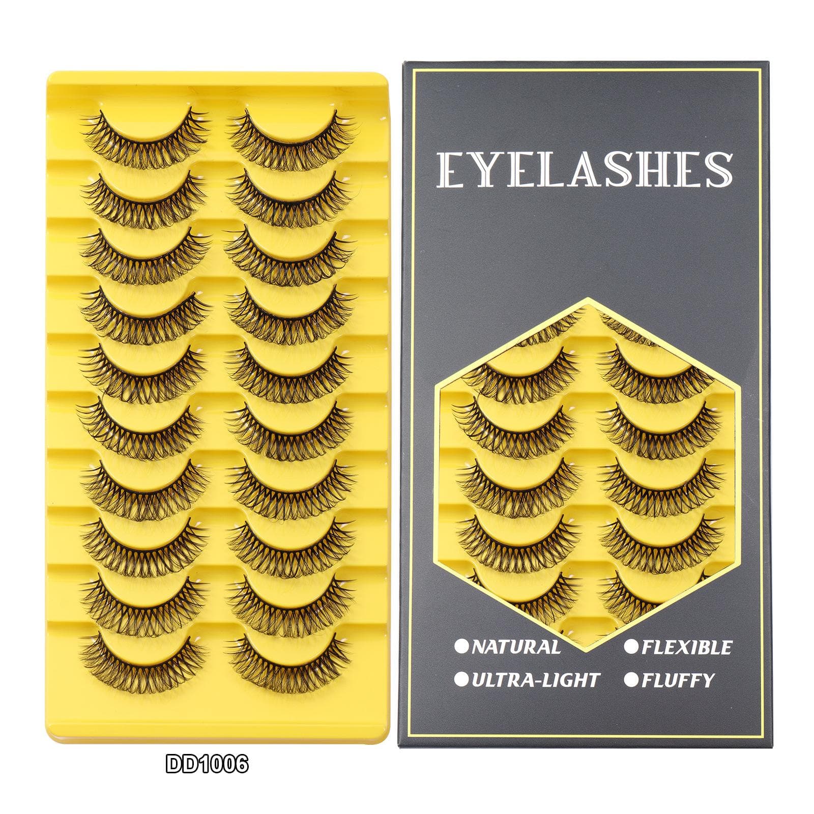 10 Pairs Natural False Eyelashes Fake Lashes Long Makeup 3D Mink Lashes Extension Eyelash Mink Eyelashes For Beauty DD1006