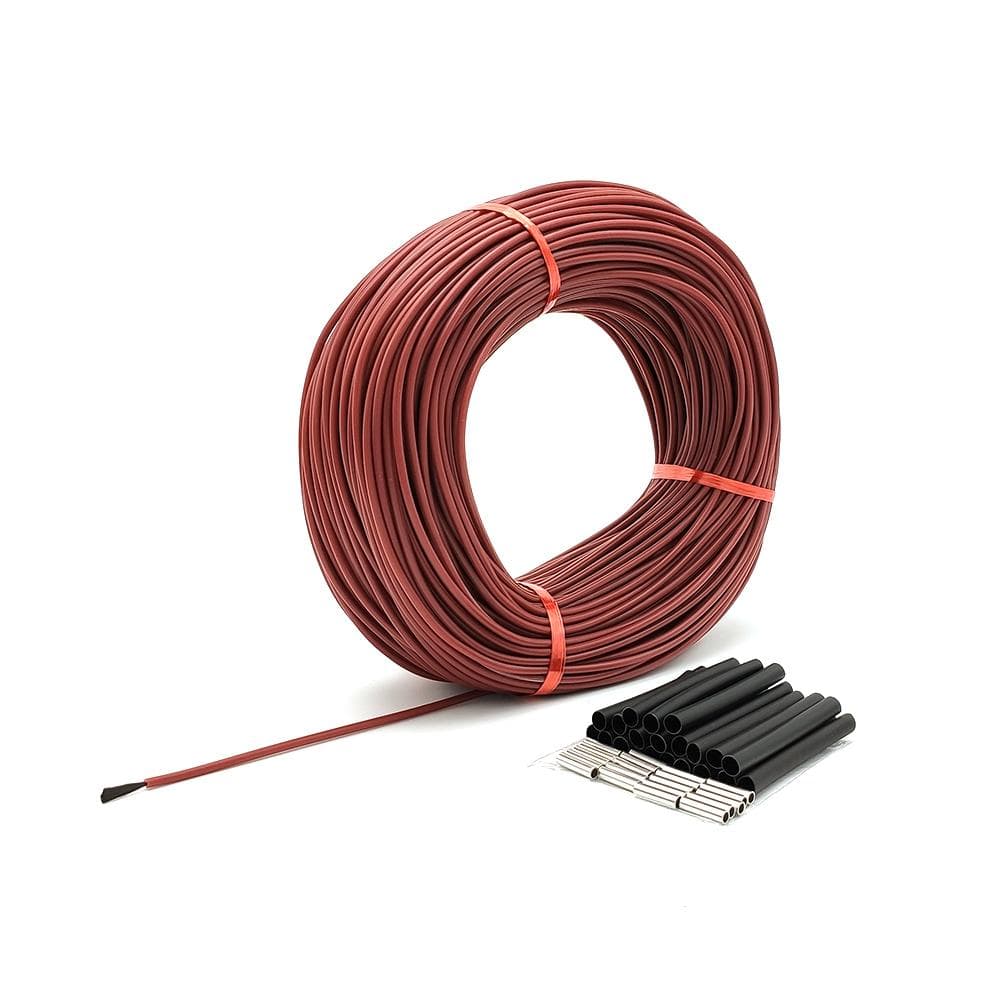 Ohm3mm 12K 33 Ohm Carbon Fibre Heating Wire 200 celsius  High Temperature Far Infrared Silicon Rubber Warm Floor 20m multicolour