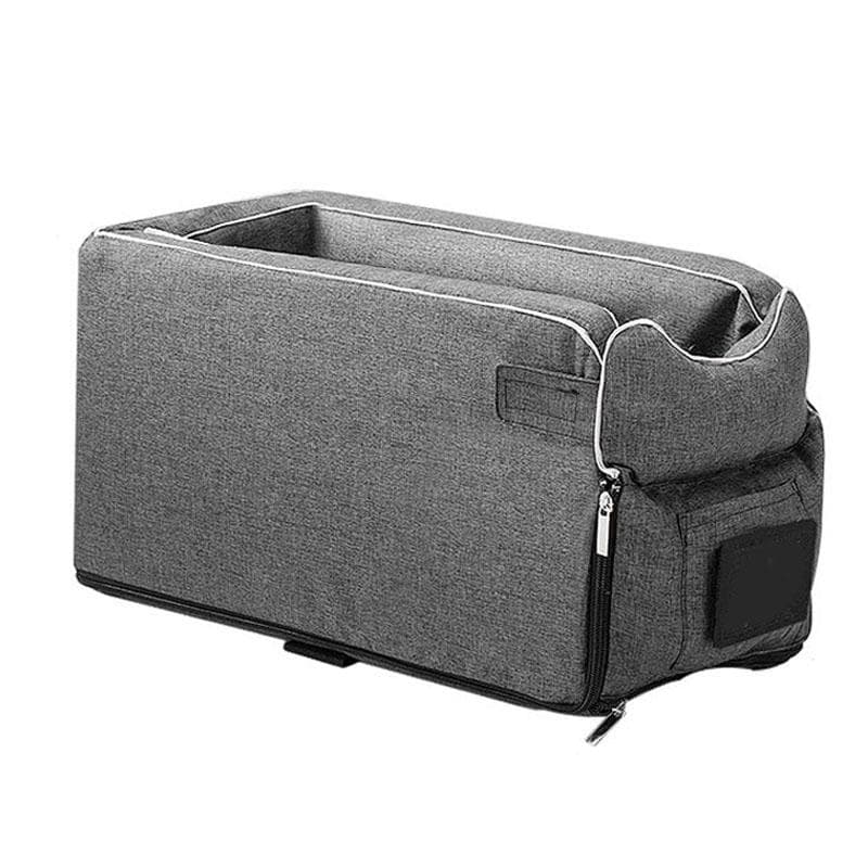 Middle Console Dog Car Nest Portable 4 Season Universal Pet Car Booster Seat for Cats Dogs Yellow grey