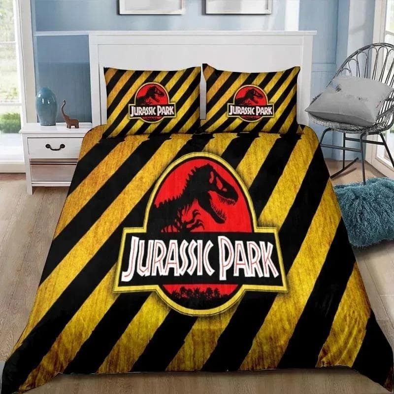 Dinosaur Jurassic Park 3D Print Bedding Set Single Twin Full Queen King Size Bed Set Adult Kid Bedroom Bedding Gift 135X200cm-2pcs