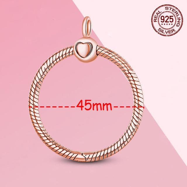 Pendant 925 Sterling Silver Original Moments Small Medium Large O Pendant Charm Fit Charms Necklace Chain DIY Jewelry Making