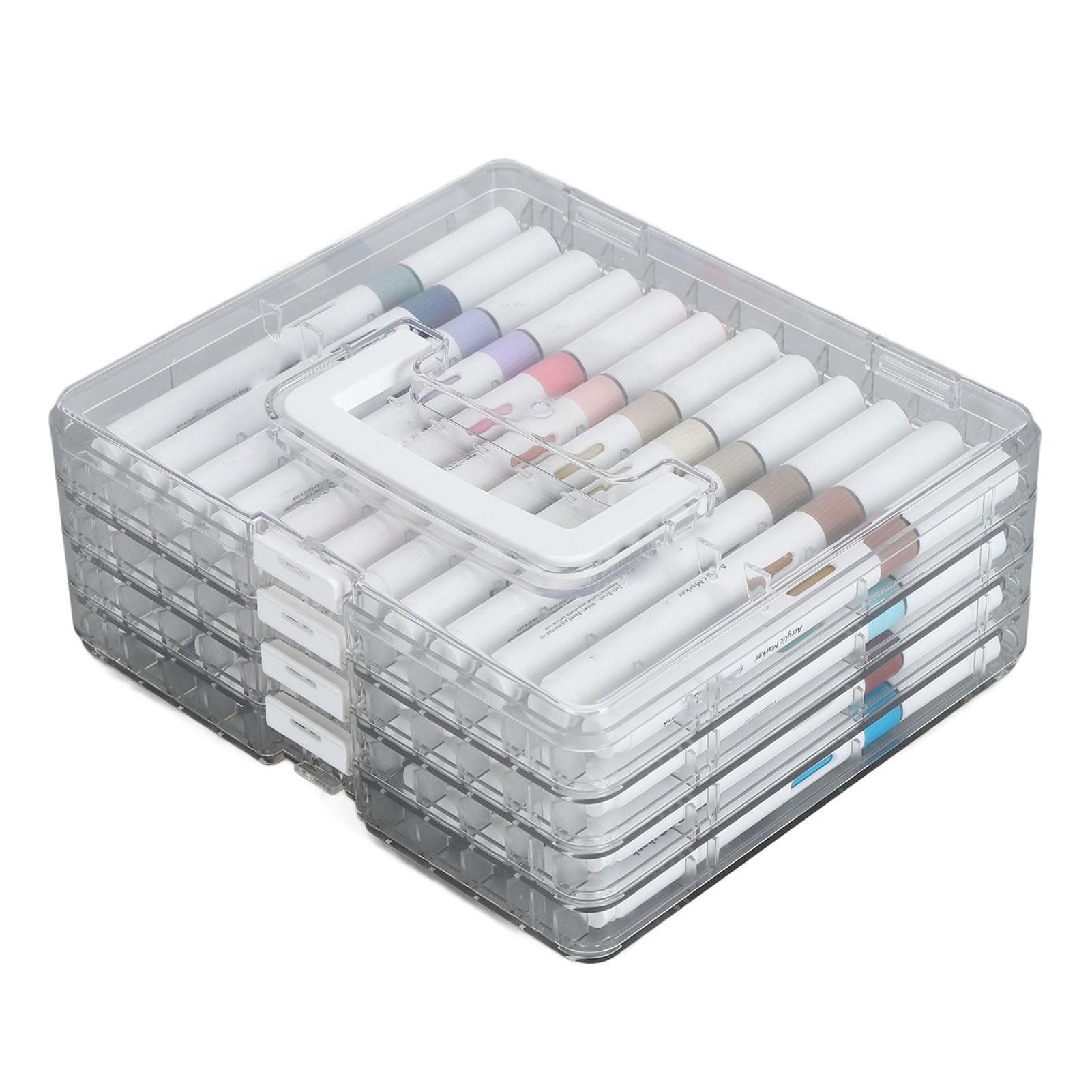 Acrylic Markers Set Soft Tip Direct Liquid Paint Pens 48 Colors Art Supplies with Storage Box