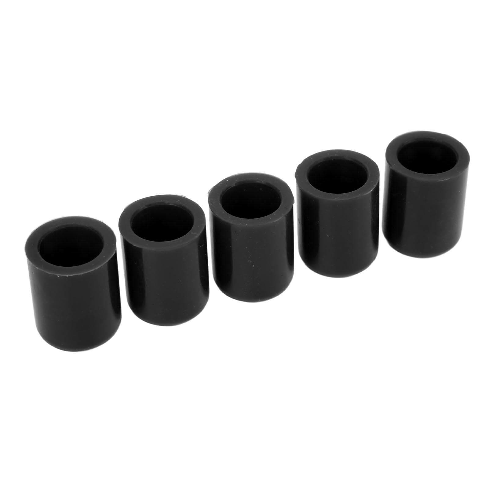 5Pcs Automotive Intake Vacuum Hose Cap Silicone Weather Resistant Vacuum Hose End for 19mm Tube black