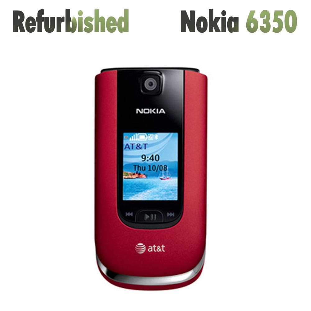Refurbished Nokia Original Nokia 6350 Mobile Phone With 1 SIM Simple Set red