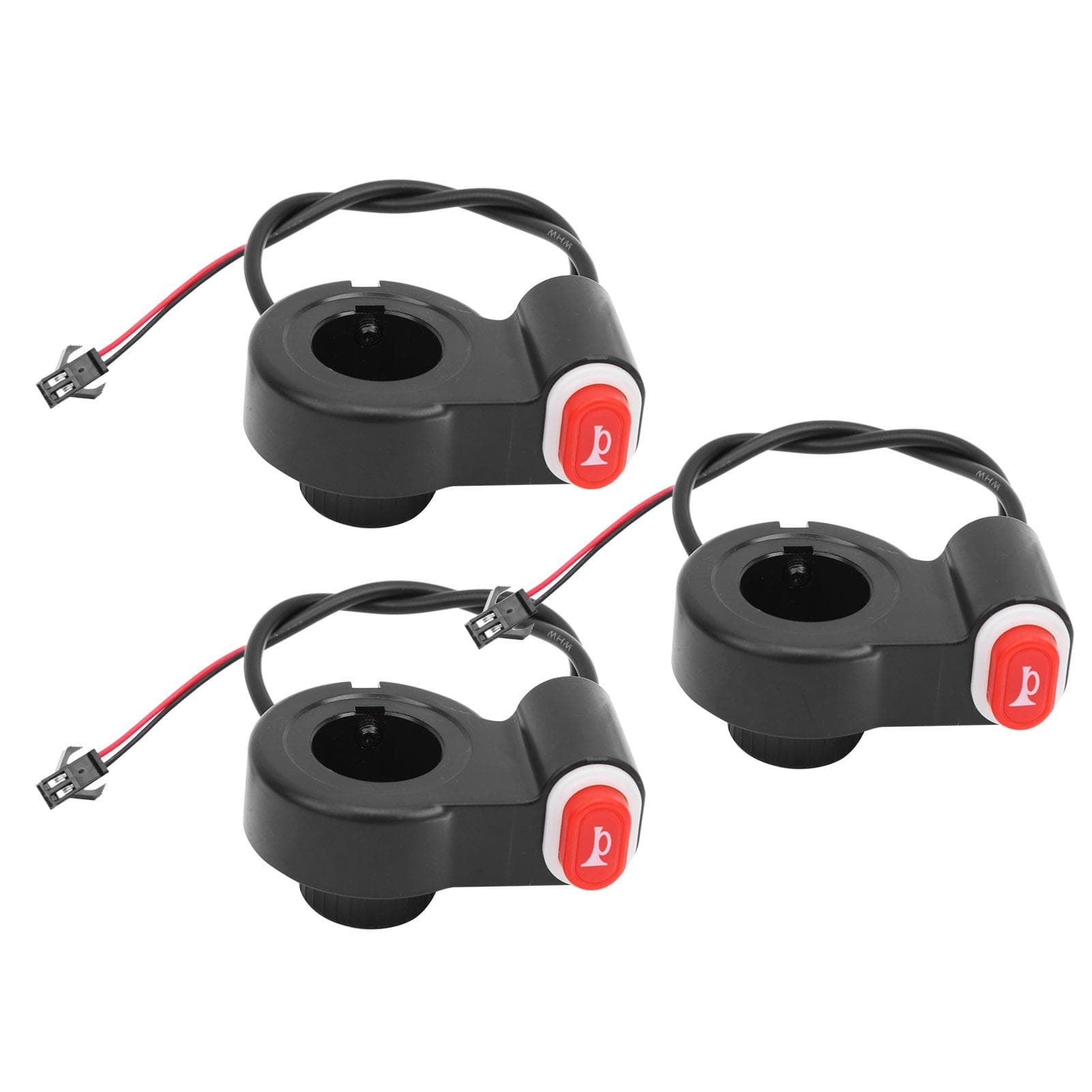 3pcs Electric Bicycle Scooter Horn Switch Button Plastic Waterproof Horn Switch for Handlebar