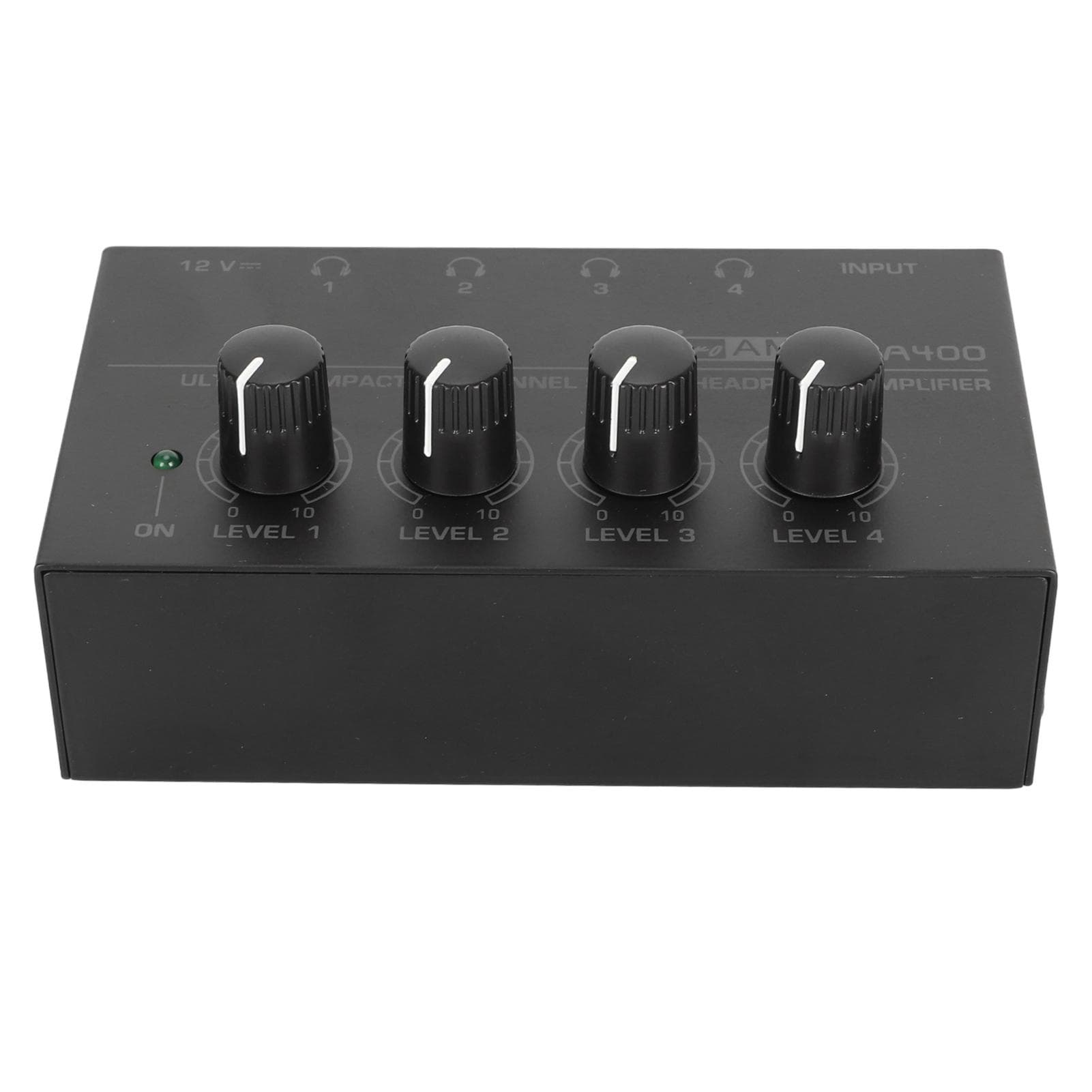 4 Channel Stereo Headphone Amplifier Ultra Low Noise Independent Volume Control Compact Headphone US Plug