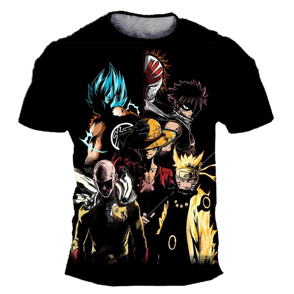 Fashion Kid Anime One Piece Luffy T Shirt Boy Clothing Kids Boys Tshirt Children T-shirt Summer Short Sleeve Tops Tees 3XL