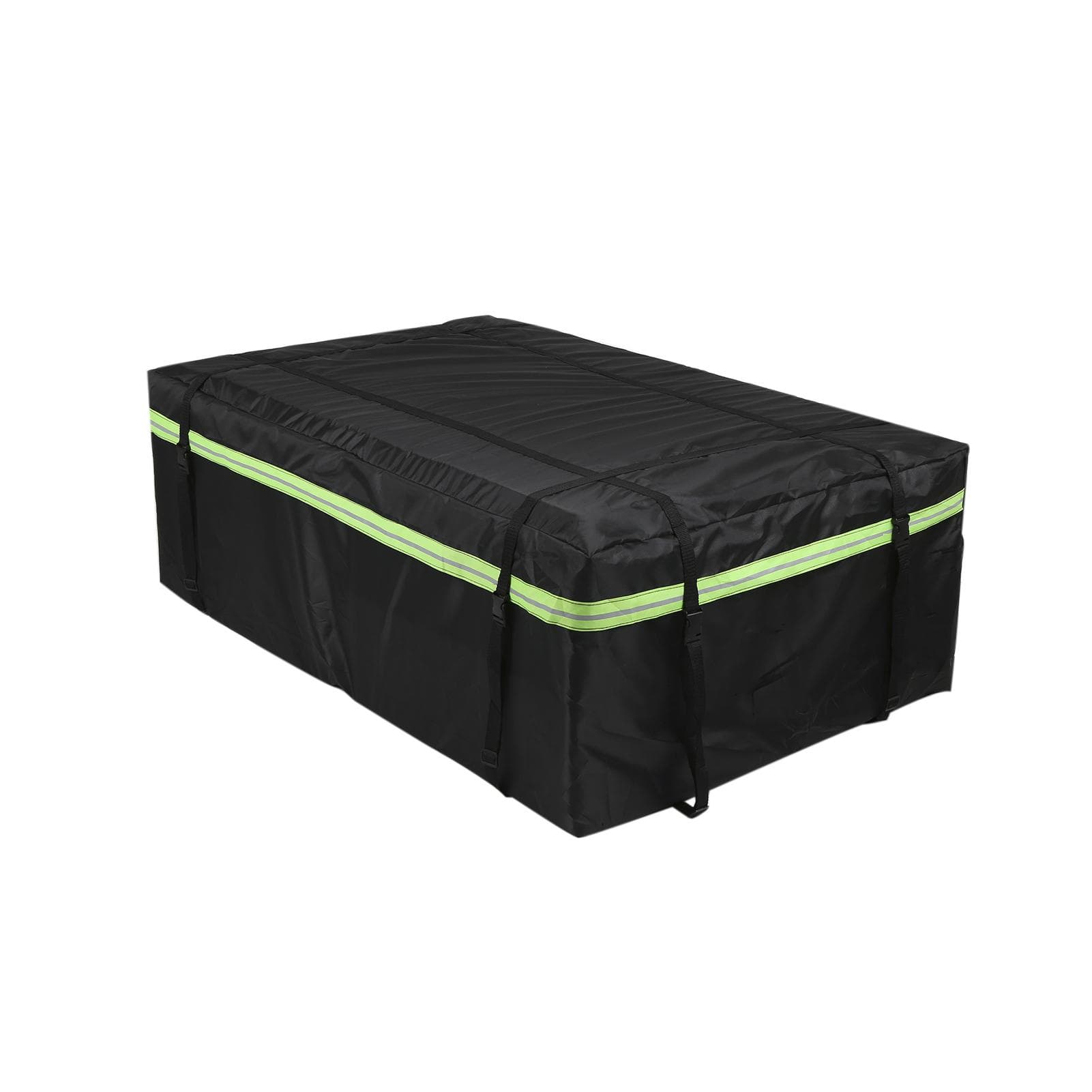 Waterproof Cargo Bag Car Roof Cargo Carrier with Night Reflective Strip Universal Luggage Bag L black
