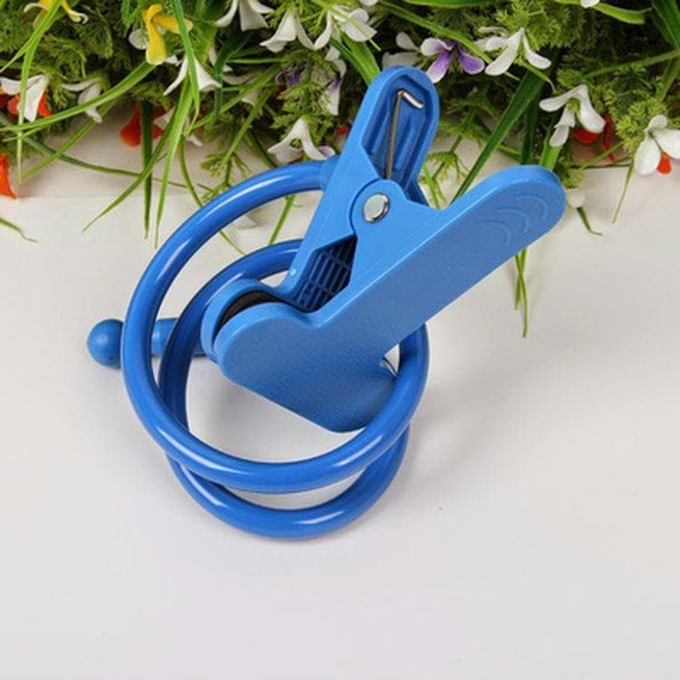 360 Rotating Flexible Arm Phone Holder Desktop Bed Lazy Tablet Clip Bracket Mobile Stand Support 73 cm blue