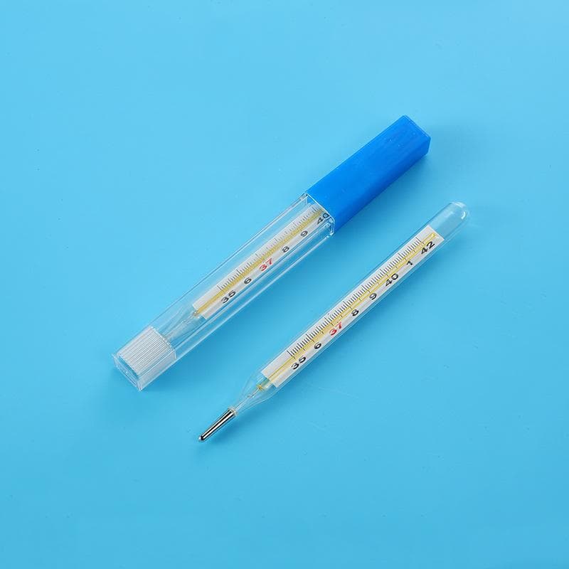 Non-Mercury Non-Toxic Classical Oral Glass Thermometer Dual Scale C&F  Thermometer Large Screen Clinical Measurement Device Fever Temperature