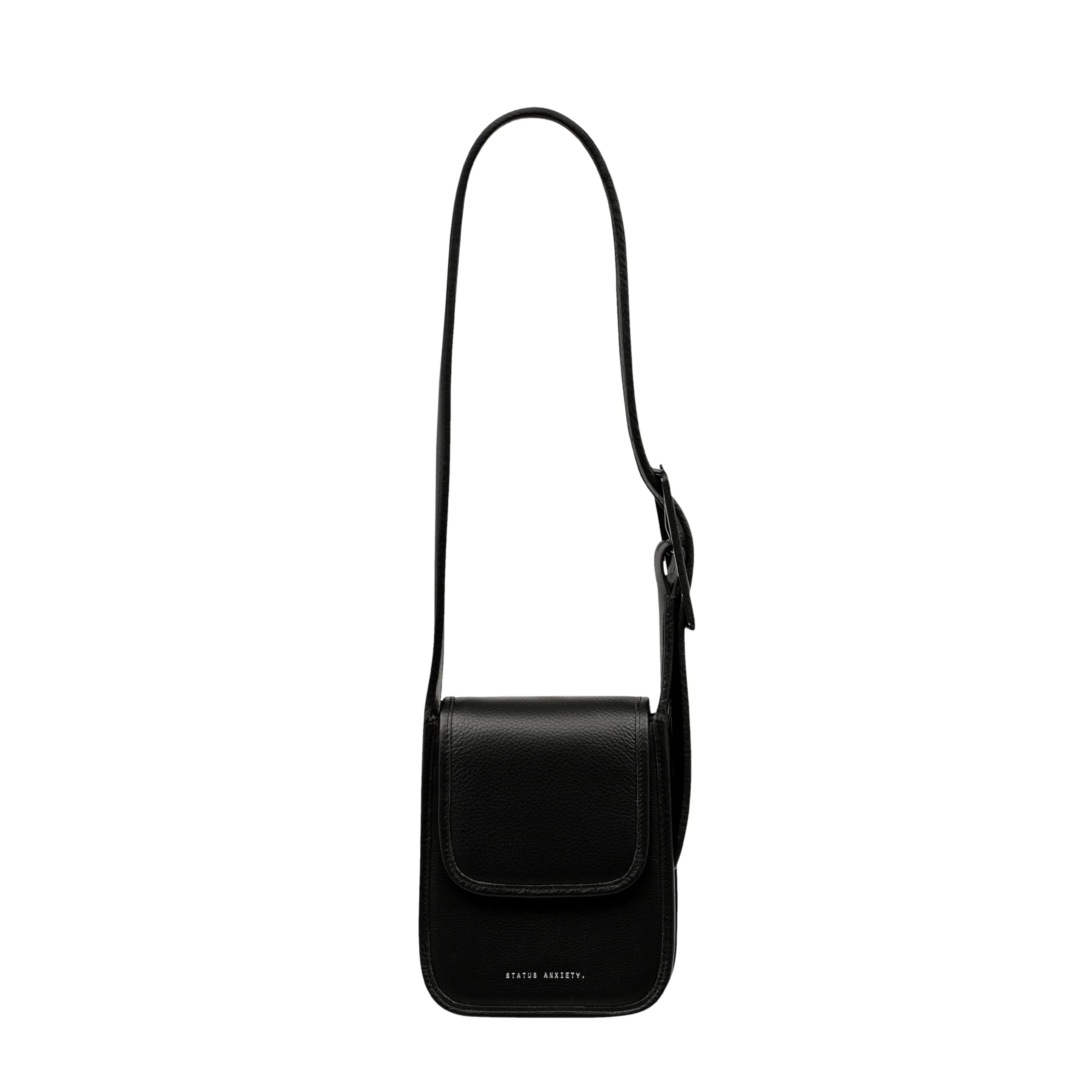 Status Anxiety PERPLEX Crossbody Mini Leather Cowhide Korean Leather Black Handbag/Shoulder Bag, Women's, Bag, Bag, Leather, Bag, black