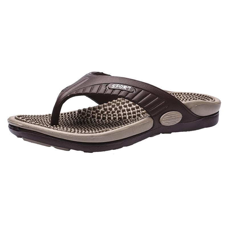 Massage Flip Flops for Men Summer Breathable Beach Shoes Sandals Men Luxury Flip Flops Breathable Plus Big Size Men Slippers 46 46