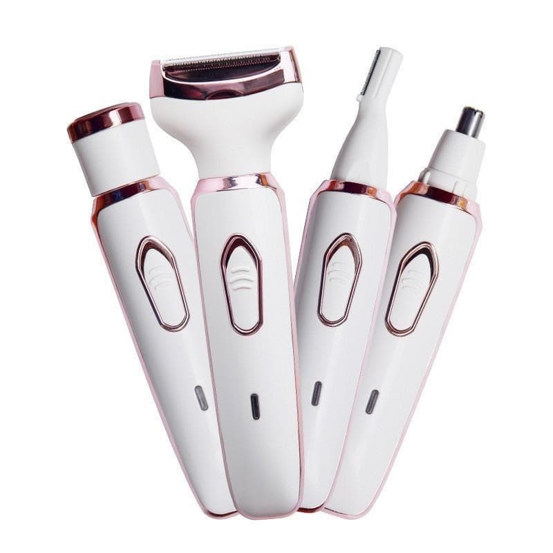 Cross-border 3028 body washing beauty ladies shaver razor portable combination set new four-in-one white