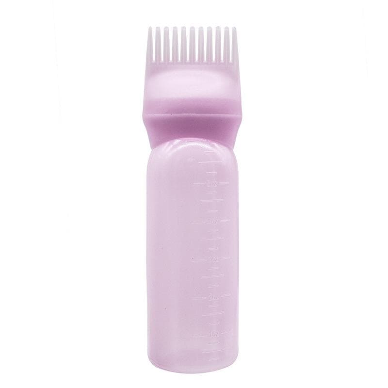 1Pcs Solid Color Salon Hair Oil Applicator Bottle Professional Hairdressing Dyeing Comb Bottles Barbershop Hairdresser Coloring Supplies pink