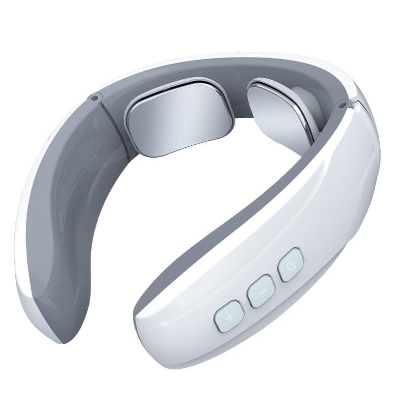 Cervical Massager Shoulder Waist Neck Intelligent Electric Neck Shoulder Massager Neck Shoulder Neck Cervical Spine Kneading Neck Protector Rechargeable white