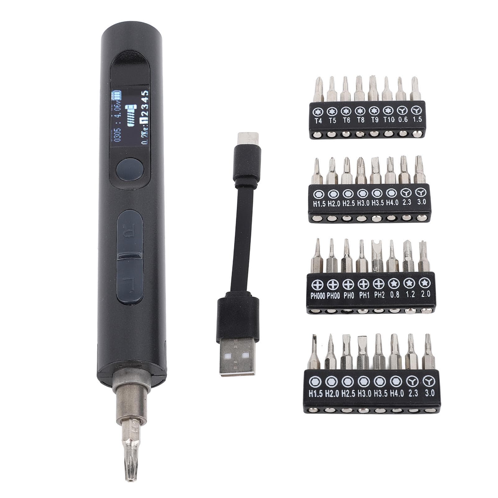 Mini Electric Screwdriver High Accuracy Torsion Power Screwdriver Repair Tool for Phone Repairing black