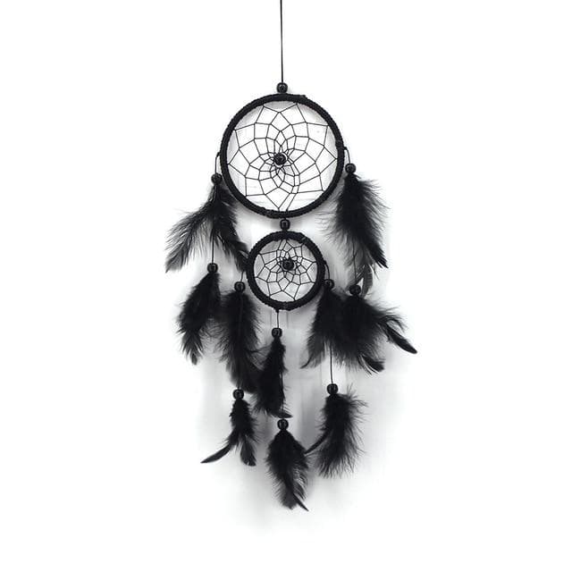 Dream Catcher Room Decor Feather Weaving Catching Up The Dream Angle Dreamcatcher Wind Chimes Indian Style Religious Mascot black