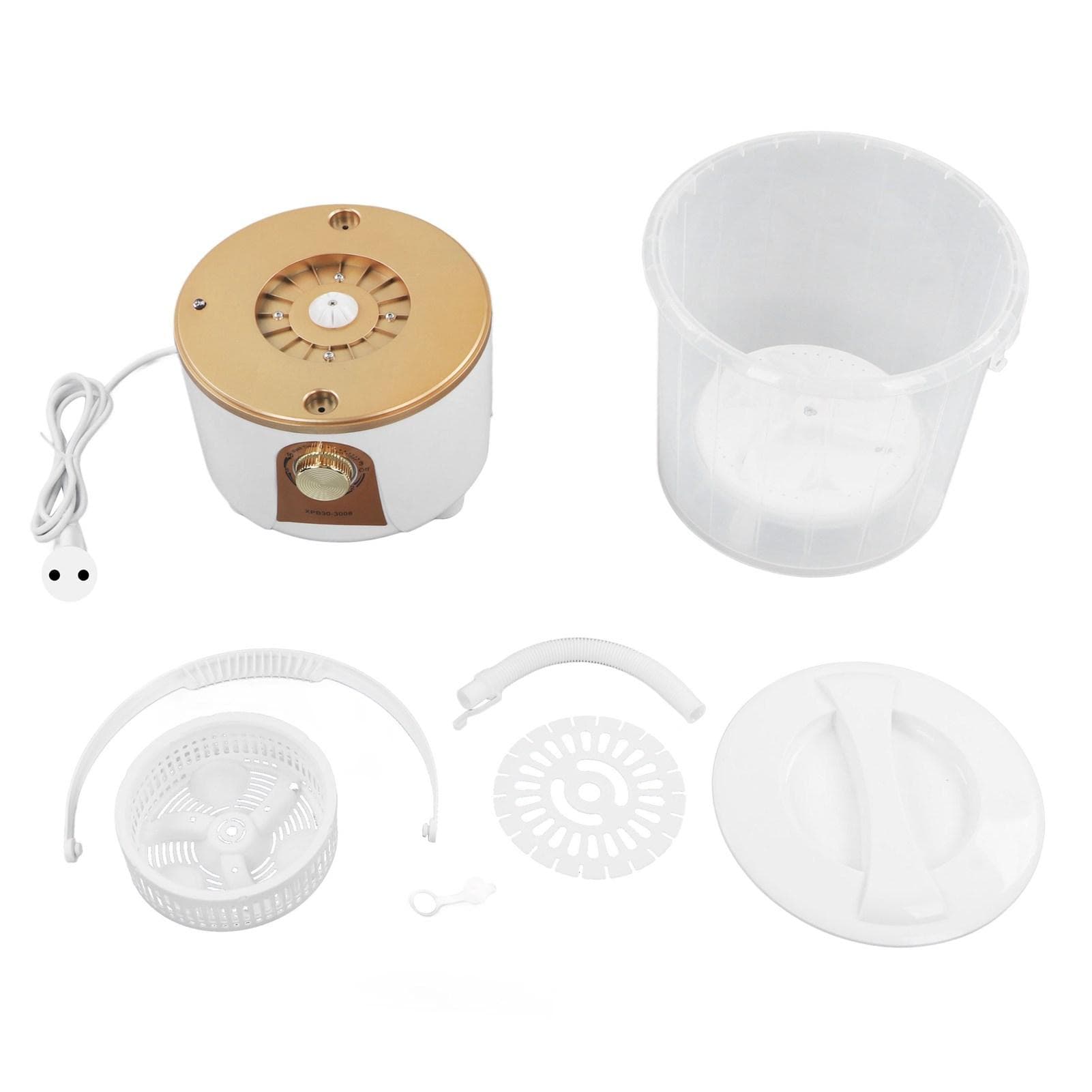 260W Mini Washer Drainage Basket Water Resistant Top Cover Underwear Small Ultrasonic Washing