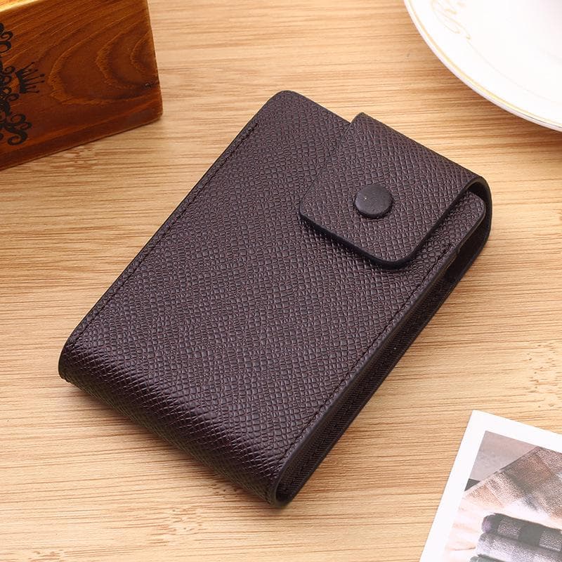 Fashion Unisex Business Leather Wallet ID Credit Card Holder Name Cards Case Pocket Organizer Money Phone Coin Bag coffee