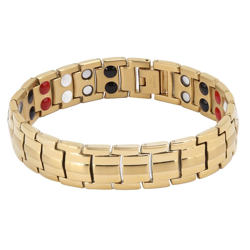 Fashion Men Magnetic Bracelet Fatigue Relief Reduce Pain Healthy Care Magnetic BraceletGold gold