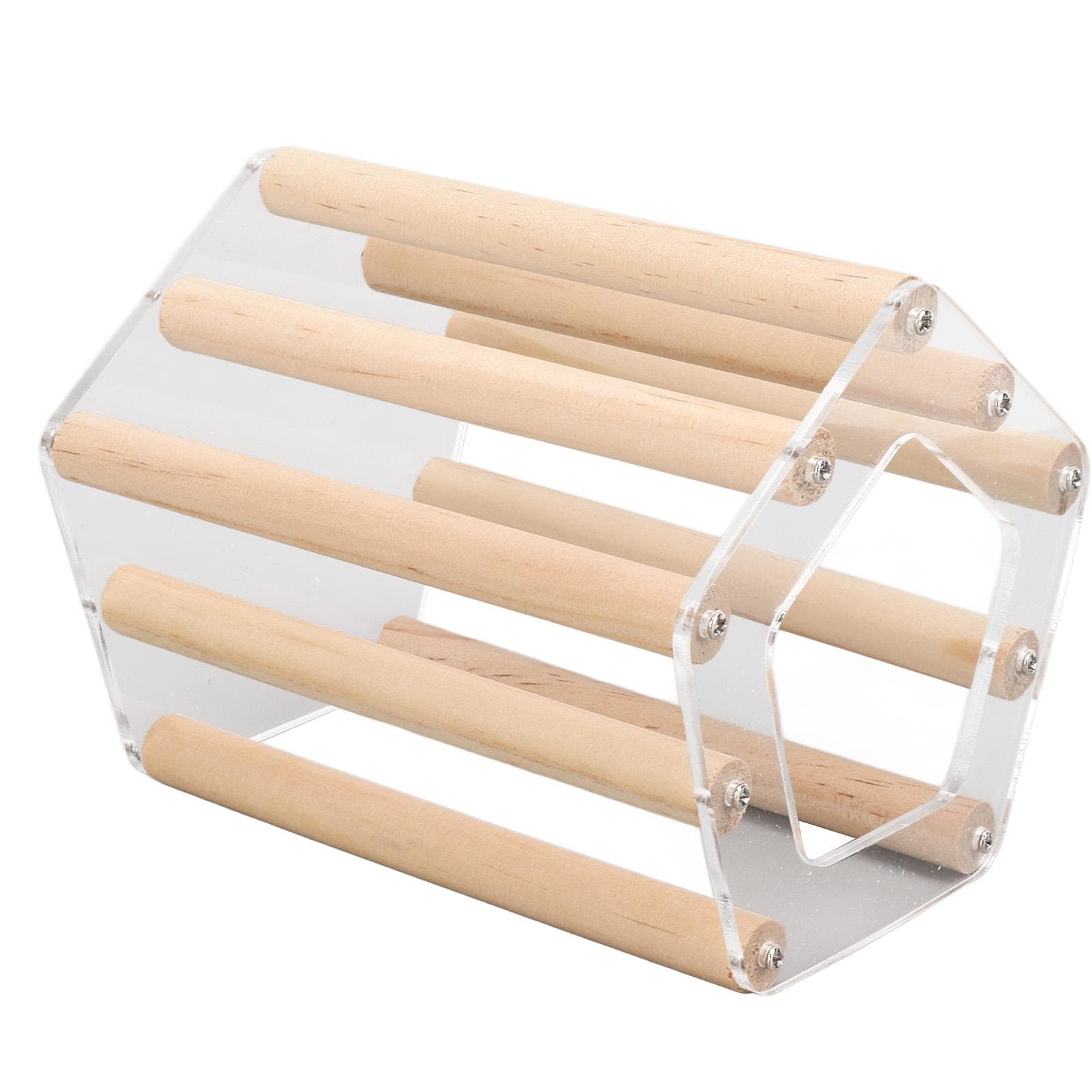 Minimalist Pentagonal Hamster Wooden House Ventilated Transparent Hamster Cabin for Hamster Golden S