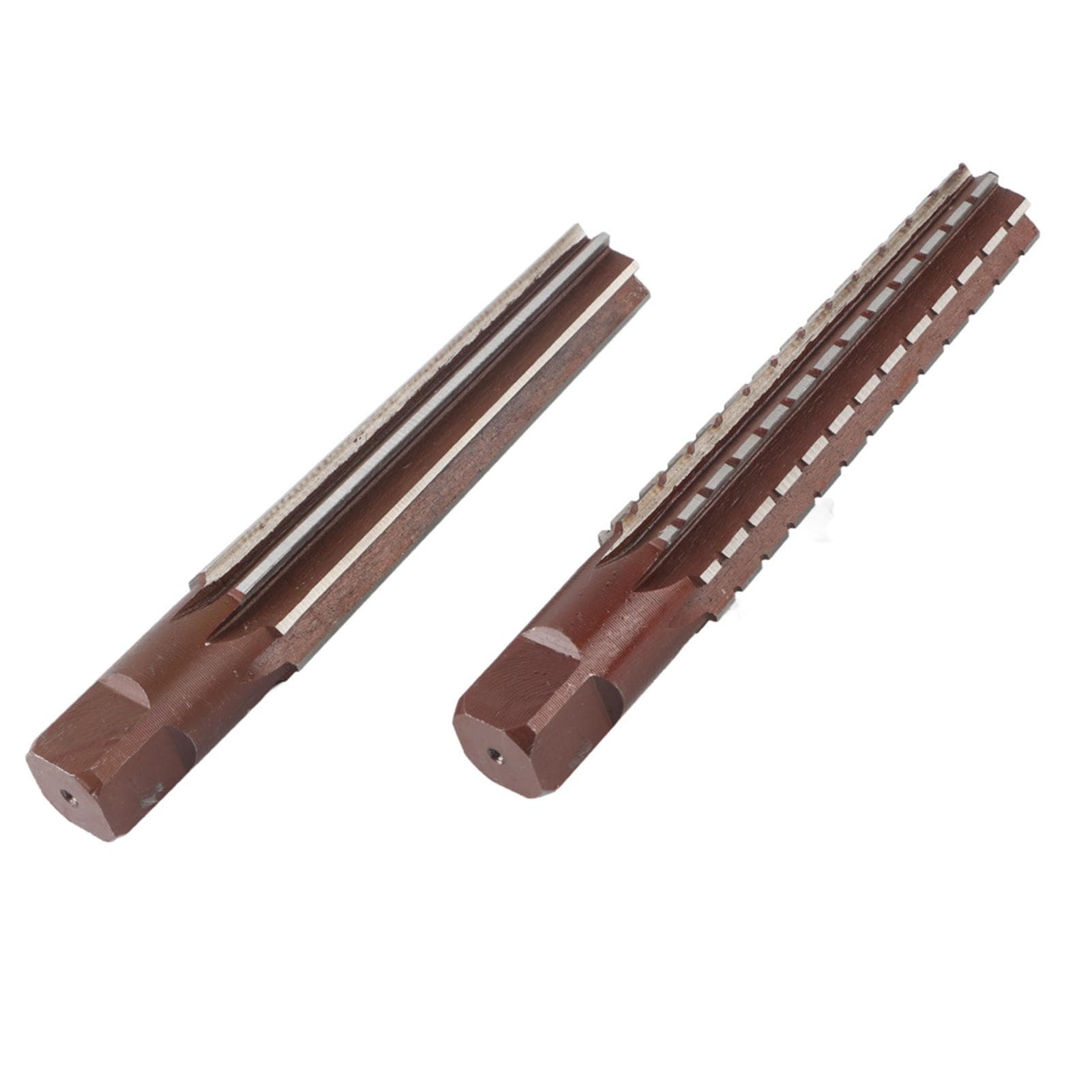 2PCS Rough Fine Morse Taper Reamer High Carbon Steel Straight Shank Hand Reamer(MT4# )