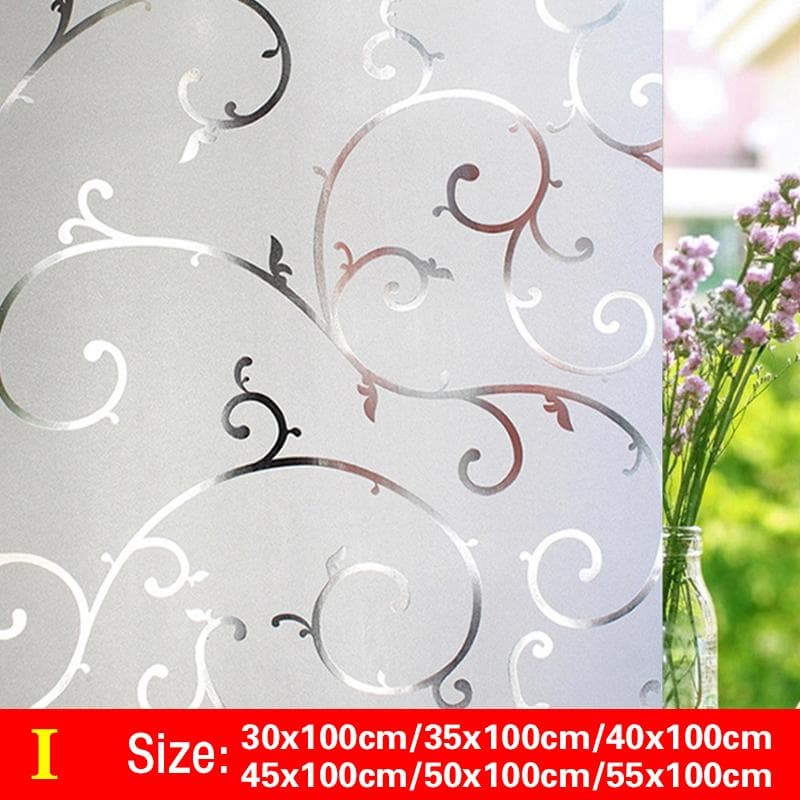1Roll Home Decor Privacy Window Glass Film Sticker Stained 3D Decorative Self-adhesive Stickers 55x100cm