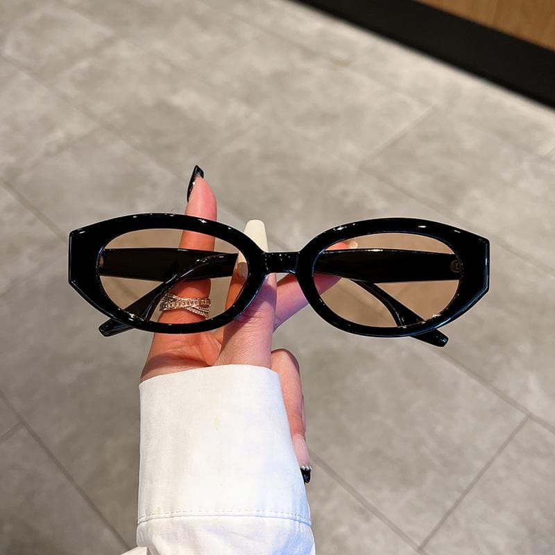 KAMMPT Vintage Oval Sunglasses Women Retro Fashion Sun Glasses Luxury Designer Lady Shades Trendy Eyewear