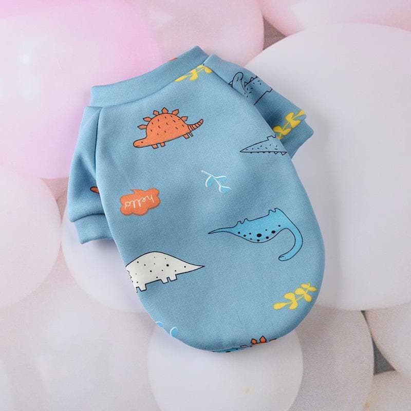 Cute Pet Clothes Costume Animal Printed Dog Coat Cotton Soft Pullover Jacket Sweatshirt Cat Sweater Pets Clothing Outfit XL