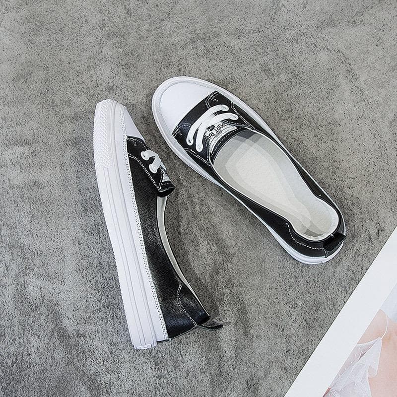 Basic Leather White Shoes Women's Spring New Casual All-match Trendy Shoes Summer Breathable Board Shoes Summer Models 40