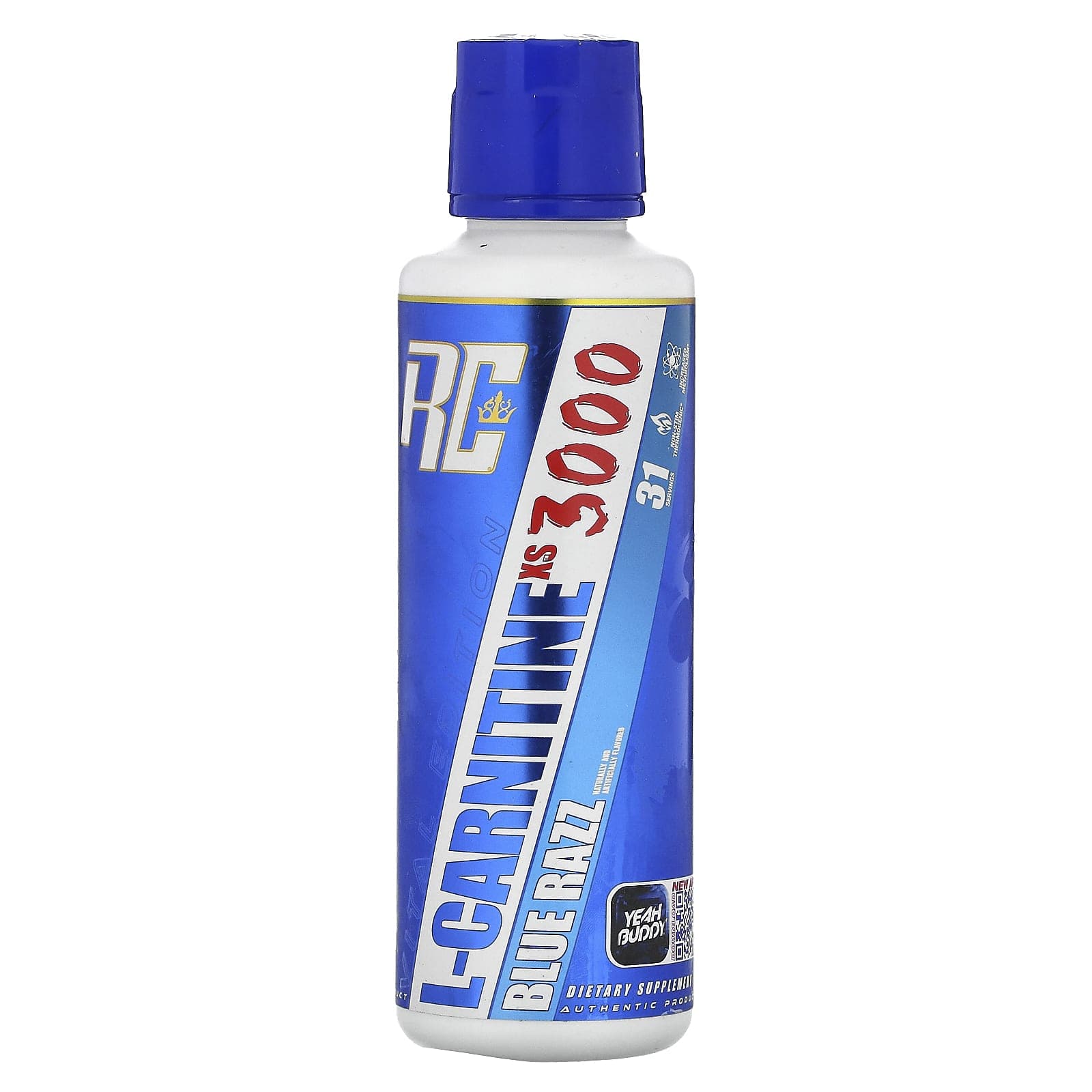 Ronnie Coleman, Vital Edition, L-CarnitineXS 3000, Blue Raz Flavor, 16 fl oz (473.28 ml)