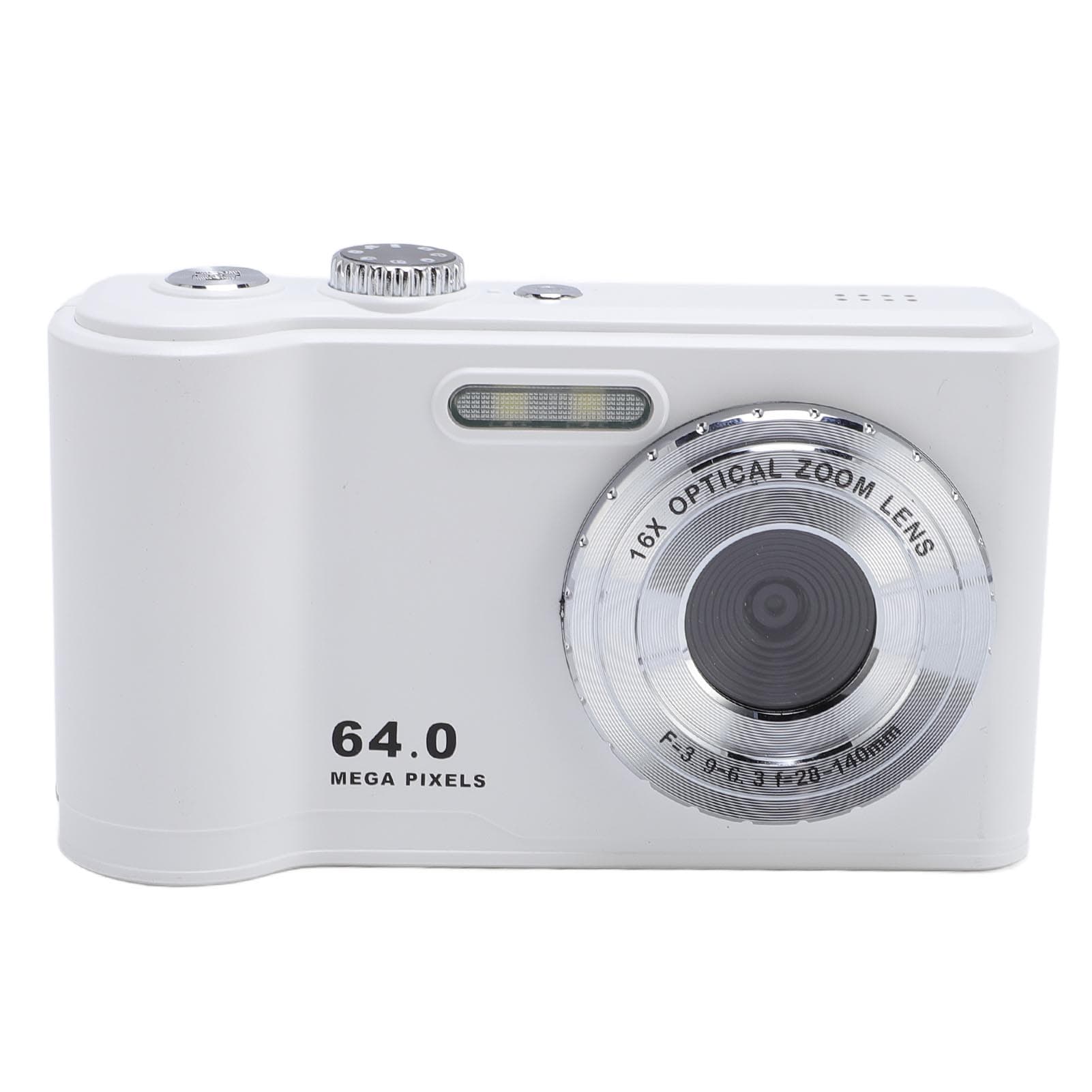 2.8 Inch Digital Camera 64MP Photo 4K Video Recording Student Camera for Travel Graduation white