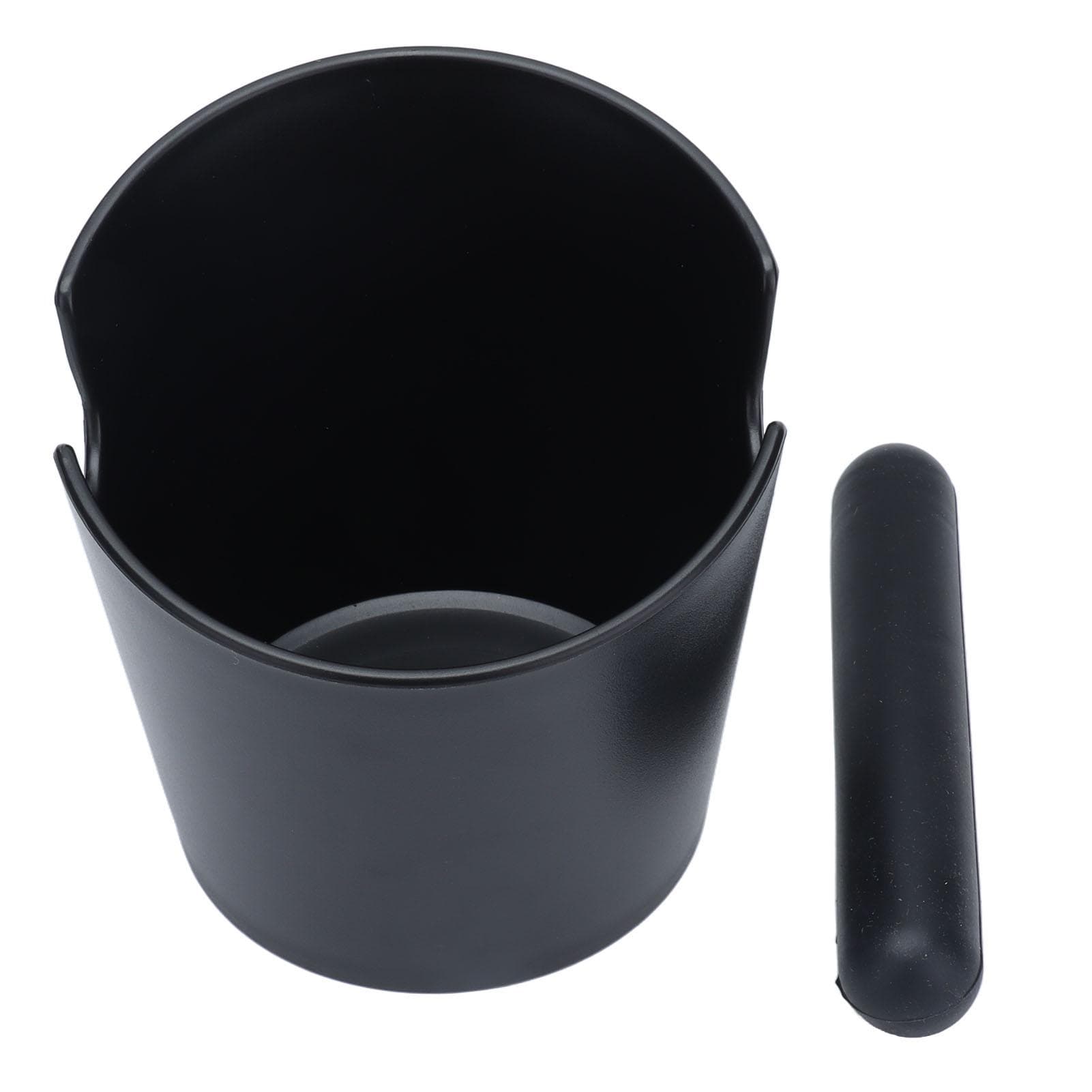 Bevel Connection Coffee Knock Box Black Mini Grounds Knock Box with Knock Bar Coffee Dump Bin L(for 6.5-9kg)