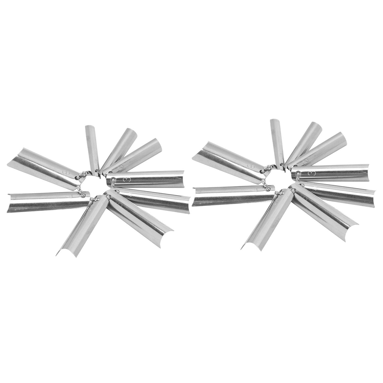 18Pcs French Manicure 9 Sizes Single Tips Deep C Shape Cutter Tool Nail Edge Trimmer