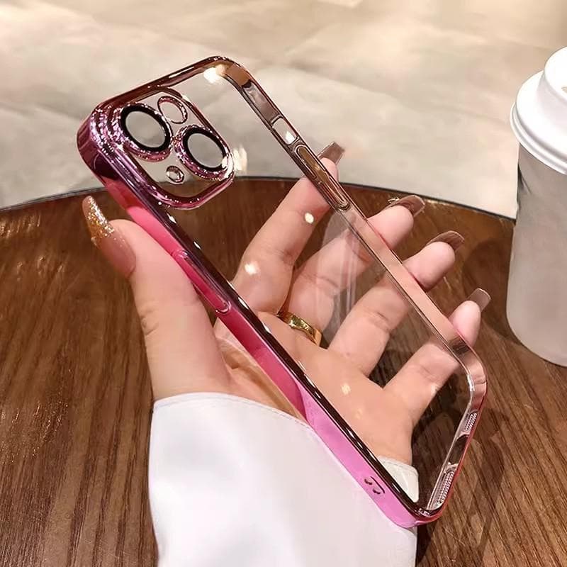 Applicable To IPhone 16 Mobile Phone Case Electroplating Ultra-thin Hard Apple 15 Promax Comes with Lens Film Protective Case 14 iPhone11